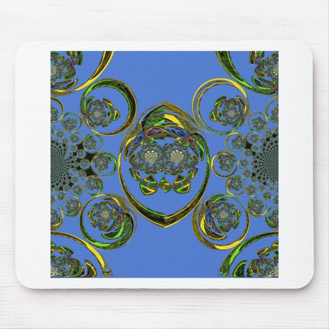 Karo aus meinen blauen Kurven Mousepad (Vorne)