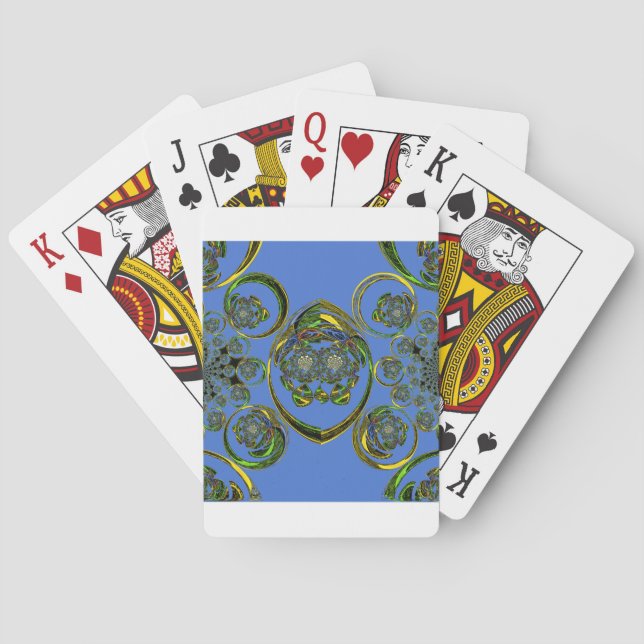 Karo aus meinen blauen Kurven Spielkarten (Rückseite)