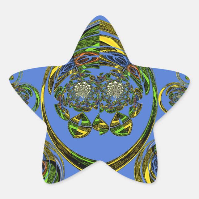 Karo aus meinen blauen Kurven Stern-Aufkleber (Vorderseite)