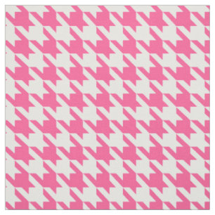 Karo aus rosa und weißem Hahnentrittmuster Stoff