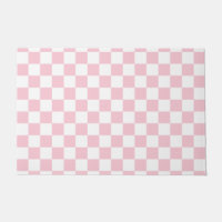 Karo Baby Pink und White Checkerboard Muster