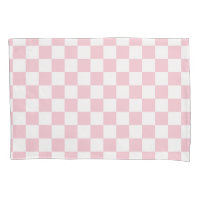 Karo Baby Pink und White Checkerboard Muster