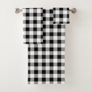 Karo Black and White Buffalo Badhandtuch Set
