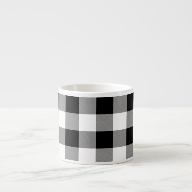 Karo Black and White Buffalo Espressotasse (Vorderseite)