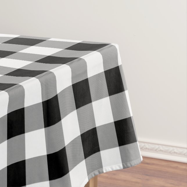Karo Black and White Buffalo Tischdecke (Beispiel)