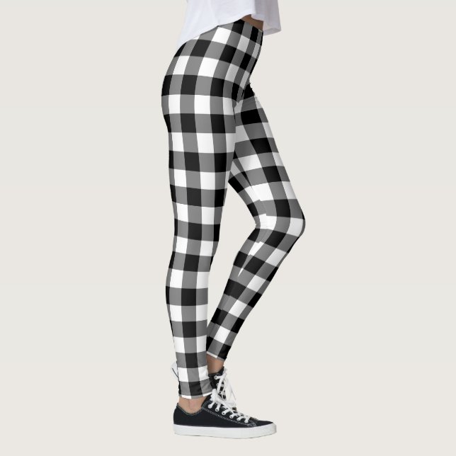 Karo Black & Your Colour Buffalo - Leggings (Rechts)