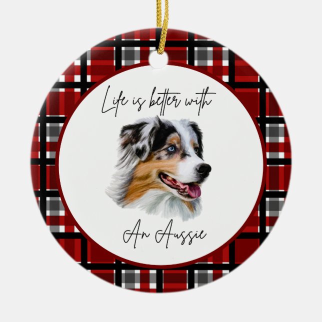 Karo Buffalo "Life's Better" Keramik Ornament (Vorne)