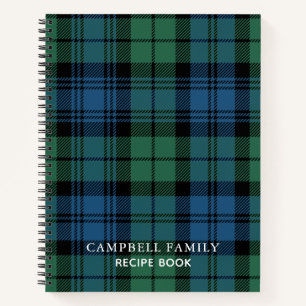 Karo Campbell Tartan Rustikale Traditionelle Rezep Notizbuch