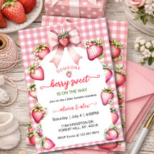 Karo-Coquette-Beeren-Süße-Baby-Shower-Rosé-Beere