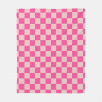 Karo Coral Pink Checked Pattern Checkerboard