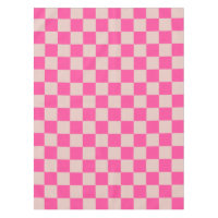 Karo Coral Pink Checked Pattern Checkerboard