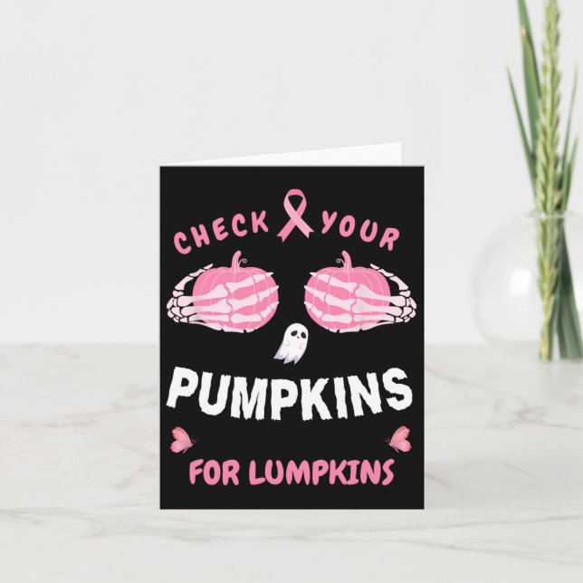 Karo Deine Pumpkins für Lumpkins Skeleton Hand Hal Karte (Vorderseite)