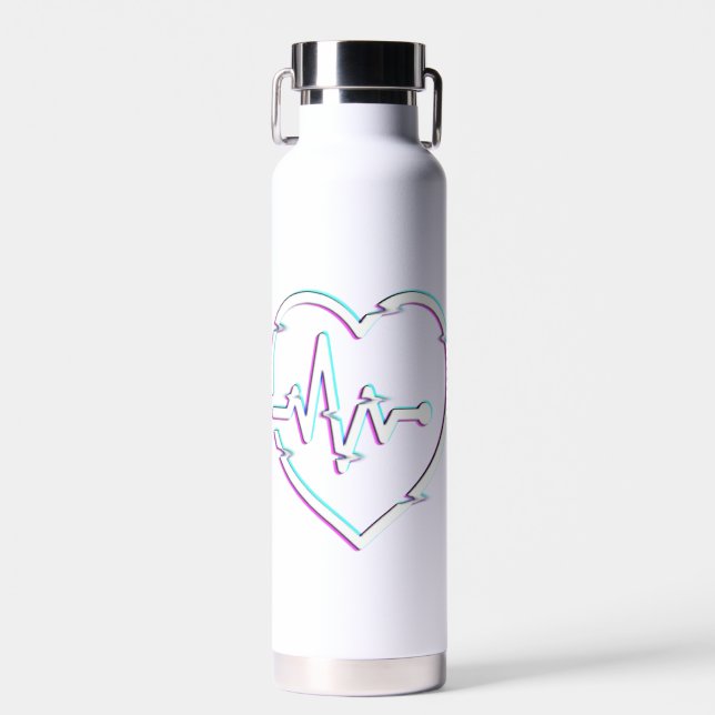 Karo des Herzens Thor Kupfer Vakuum Flasche (Vorne)