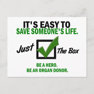 Karo Die Kiste ist ein Organ Spender 5 Postkarte