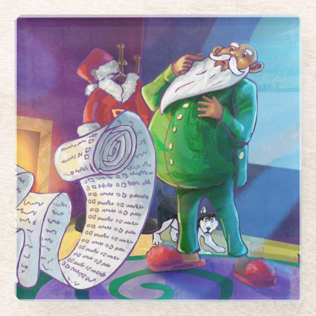 Karo es zweimal malen glasuntersetzer (Vorderseite)