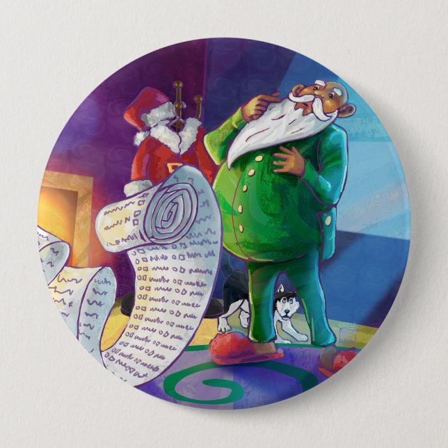 Karo es zweimal Santa Button (Vorderseite)