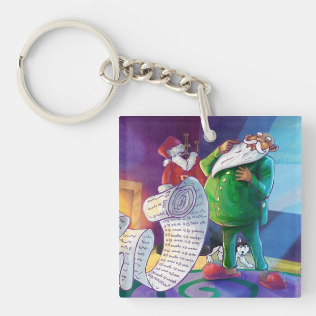 Karo es zweimal Santa Schlüsselanhänger (Vorderseite)