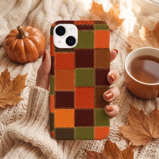 Karo-Faux-Patchwork Case-Mate iPhone 14 Hülle (Von Creator hochgeladen)