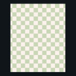 Karo für den grünen Karton Poster<br><div class="desc">Prüfmuster - Pastellgrün / Salbei-Schachbrett.</div>