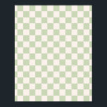 Karo für den grünen Karton Poster<br><div class="desc">Prüfmuster - Pastellgrün / Salbei-Schachbrett.</div>