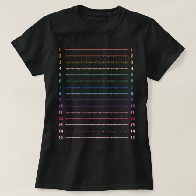 Karo für Mädchen - Haarlängsdiagramm T-Shirt (Design vorne)