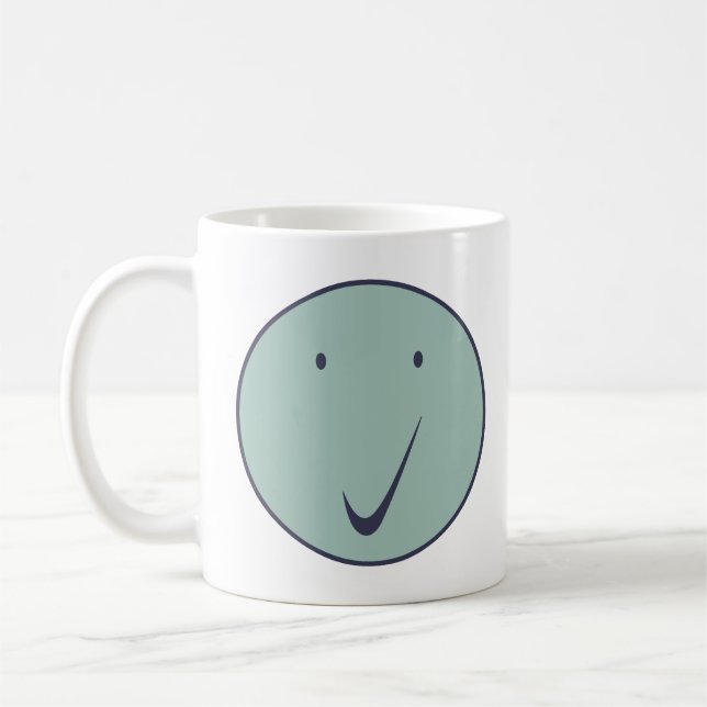 Karo Gesicht - Tick, Dark/Blue01. Kaffeetasse (Links)