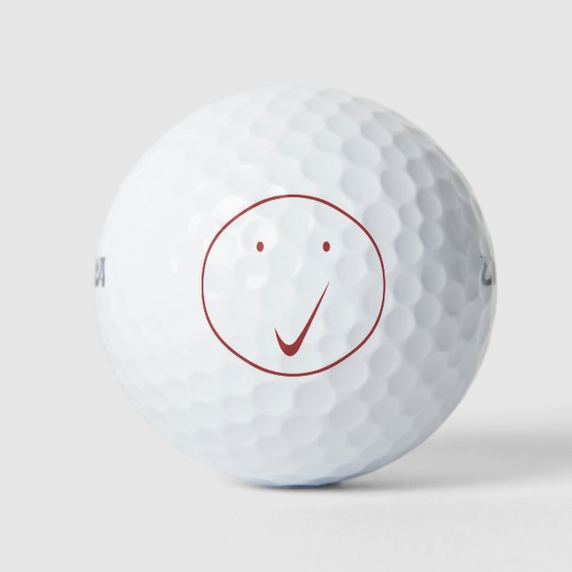 Karo Gesicht - Tick/Schwarz. Golfball (Vorderseite)
