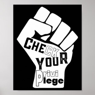Karo Ihr Privileg kämpfen für Gleichheit Schwarz L Poster