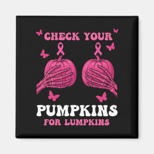 Karo Ihre Pumpkins Brustkrebs Bewusstsein Halbe Magnet