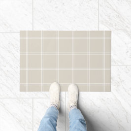 Karo in Beige und Weiß Fußmatte