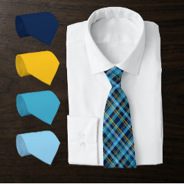 Karo in Navy, Royalblau, Himmelblau, Aqua, Teal... Krawatte