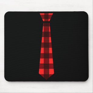 Karo Krawatte Rot Buffalo Weihnachten Lustig Valen Mousepad