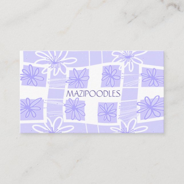 Karo Lilac Lavender Visitenkarte (Vorderseite)