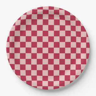 Karo Magenta und Peach Patchboard Pappteller