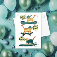 Karo Meowt! Skateboard Surfer Snowboard Tabby Katz