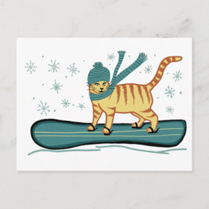 Karo Meowt! Surfer Tabby Cat CUSTOMIZE IT Postkarte