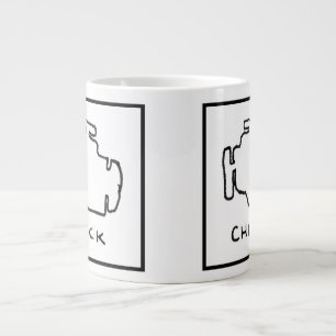 Karo-Motor-helles Zeichnen Jumbo-Tasse