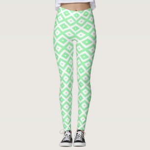 Karo-Muster grün und weiß Leggings
