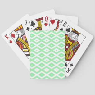 Karo-Muster grün und weiß Spielkarten