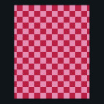 Karo Muster Magenta und rosa Poster<br><div class="desc">Prüfmuster - magenta und rosa Schachbrett.</div>