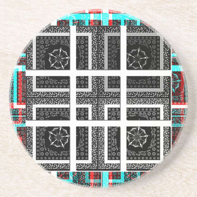 Karo my Squares Curves.pnng Untersetzer (Vorne)