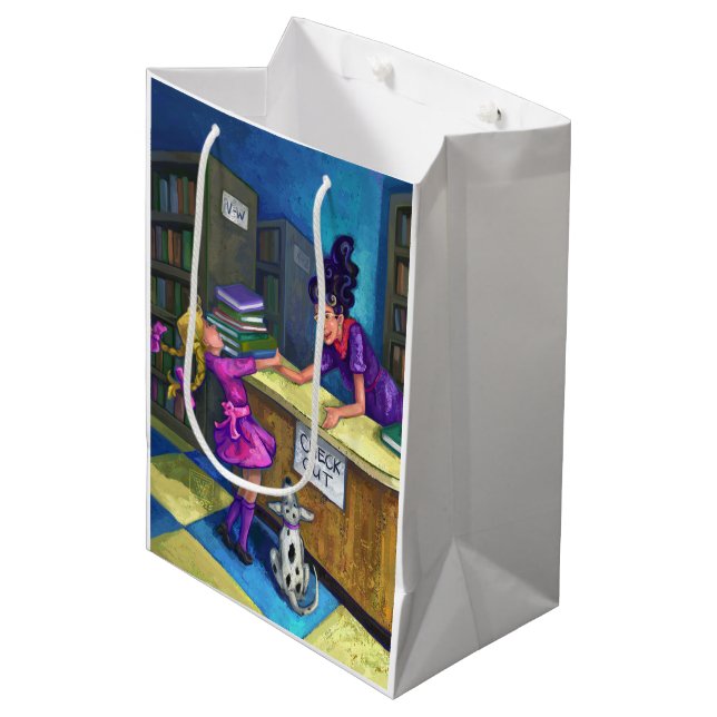 Karo-Out Mittlere Geschenktüte (Vorderseite Schrägansicht)