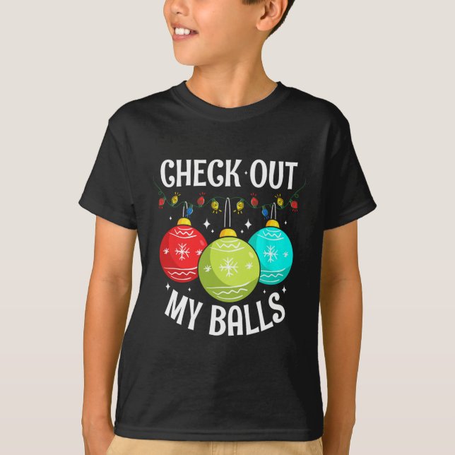 Karo Out My Balls Spaß schmutziger Weihnachtsspaß  T-Shirt (Vorderseite)
