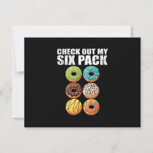 Karo Out My Six Pack Donut Shirt - Funny Gym Shir RSVP Karte