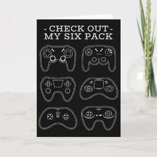 Karo Out My Six Pack - Funny Gamer Video Game Plan Karte
