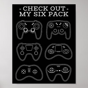 Karo Out My Six Pack - Funny Gamer Video Game Plan Poster
