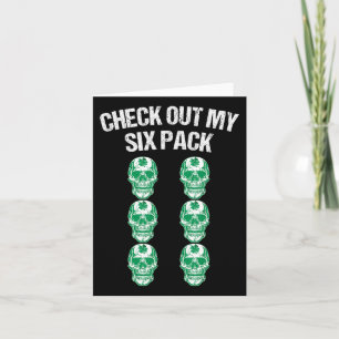 Karo Out My Six Pack St Patricks Day Skull Shamro Karte