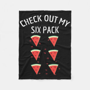 Karo Out My Six Pack Watermelon Fun Melon Shirt Fleecedecke