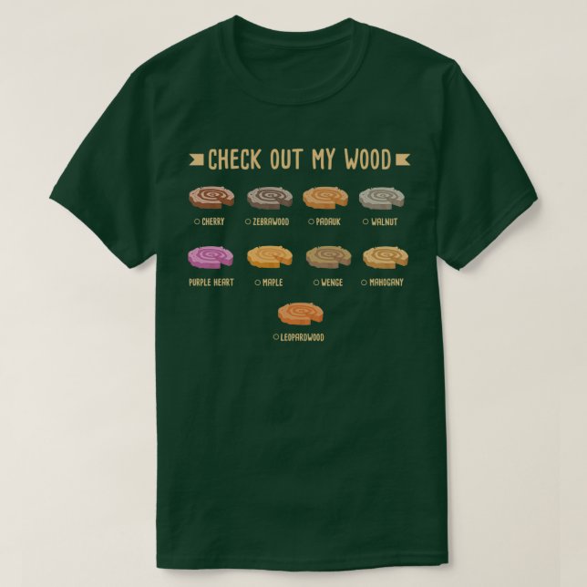 Karo Out My Woodworking Handwerker T-Shirt (Design vorne)