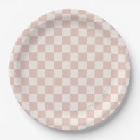 Karo Pale Beige Checked Pattern Checkerboard